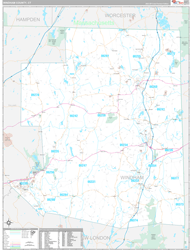 Windham County, CT Wall Map Premium Style 2024