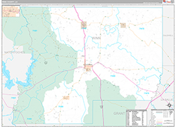 WinnParish (County), LA Wall Map Premium Style 2026