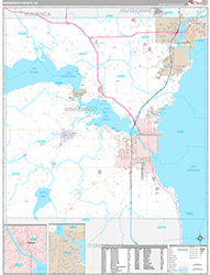 Winnebago County Wall Map Premium Style 2026