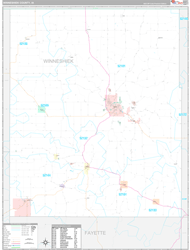 Winneshiek County, IA Wall Map Premium Style 2024