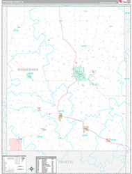 Winneshiek County, IA Wall Map Premium Style 2026