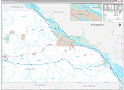 Winona County Wall Map Premium Style 2026