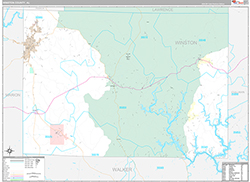 Winston County Wall Map Premium Style 2026