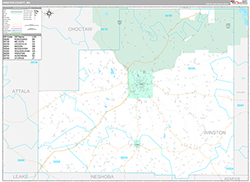 Winston County Wall Map Premium Style 2026