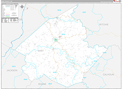 Wirt County Wall Map Premium Style 2026