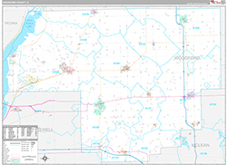 Woodford County Wall Map Premium Style 2026