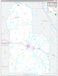 Worth County Wall Map Premium Style 2026