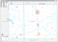 Worth County Wall Map Premium Style 2026
