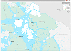 Wrangell-PetersburgBorough (County), AK Wall Map Premium Style 2026