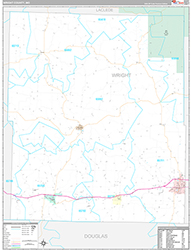 Wright County Wall Map Premium Style 2026