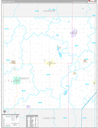 Wright County, IA Wall Map Premium Style 2026