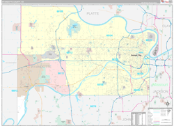 Wyandotte County, KS Wall Map Premium Style 2024
