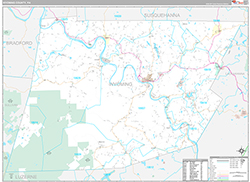 Wyoming County Wall Map Premium Style 2026