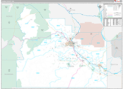Yakima County Wall Map Premium Style 2026