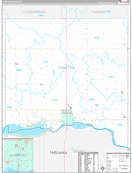 Yankton County Wall Map Premium Style 2026