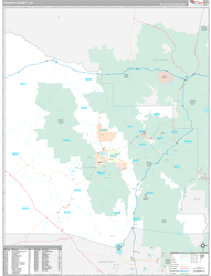 Yavapai County, AZ Wall Map Premium Style 2024