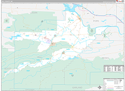 Yell County Wall Map Premium Style 2026