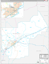 Yellowstone County, MT Wall Map Premium Style 2026