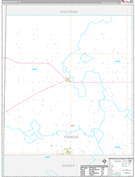 Yoakum County Wall Map Premium Style 2026