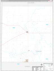 Yoakum County, TX Wall Map Premium Style 2024