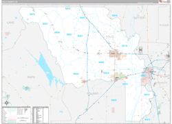Yolo County, CA Wall Map Premium Style 2024