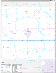 York County Wall Map Premium Style 2026