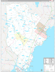 York County, ME Wall Map Premium Style 2024