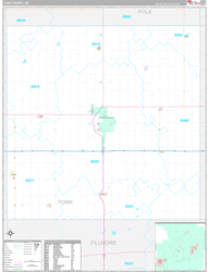 York County, NE Wall Map Premium Style 2023