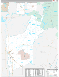 Yuba County, CA Wall Map Premium Style 2024