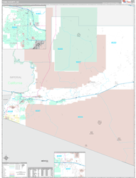 Yuma County, AZ Wall Map Premium Style 2024