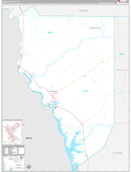 Zapata County Wall Map Premium Style 2026