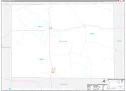 Zavala County, TX Wall Map Premium Style 2024