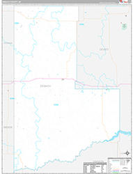 Ziebach County Wall Map Premium Style 2026
