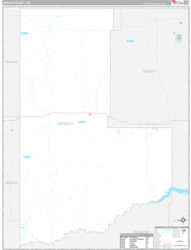 Ziebach County, SD Wall Map Premium Style 2024