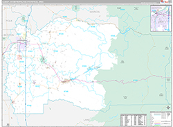 Albany Metro Area Wall Map Premium Style 2026