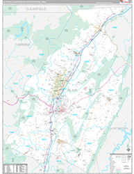 Altoona Metro Area Wall Map Premium Style 2026