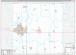 Ames Metro Area Wall Map Premium Style 2026