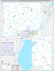 Appleton Metro Area Wall Map Premium Style 2026