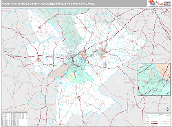 Augusta-Richmond County Metro Area, GA Wall Maps - MapSales