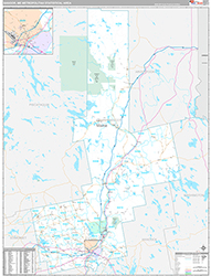 Bangor Metro Area Wall Map Premium Style 2026