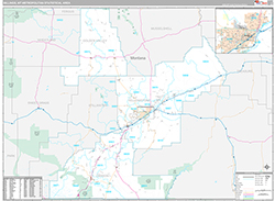 Billings Metro Area Wall Map Premium Style 2026