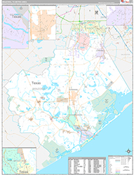 Brazoria Metro Area Wall Map Premium Style 2026