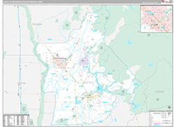 Chico Metro Area Wall Map Premium Style 2026