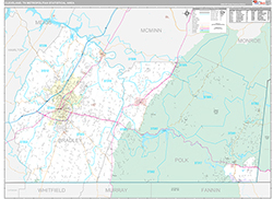 Cleveland Metro Area Wall Map Premium Style 2026
