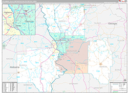 Columbus Metro Area Wall Map Premium Style 2026