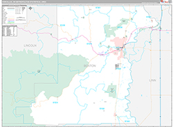 Corvalis Metro Area Wall Map Premium Style 2026