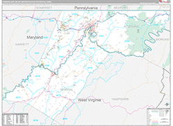 Cumberland Metro Area Wall Map Premium Style 2026