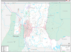 Dalton Metro Area Wall Map Premium Style 2026