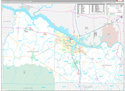 Decatur Metro Area Wall Map Premium Style 2026