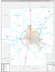 Decatur Metro Area Wall Map Premium Style 2026